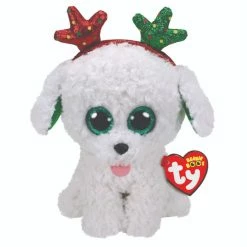 Beanie Boos Ty Beanie Boos Regular Plush Christmas Sugar Dog With Antlers