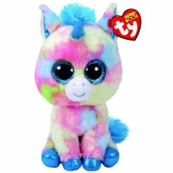 Beanie Boos Ty Beanie Boos Medium Plush Blitz Blue Multi Unicorn