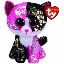 Beanie Boos Ty Beanie Boos Flippables Regular Plush Malibu Pink Black Cat