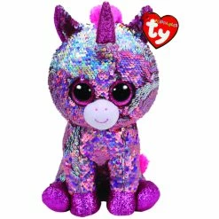 Beanie Boos Ty Beanie Boos Flippables Medium Plush Sparkle Pink Unicorn