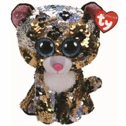 Beanie Boos Ty Beanie Boos Flippables Medium Plush Sterling Leopard