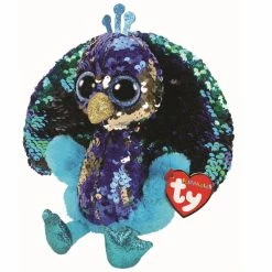 Beanie Boos Ty Beanie Boos Flippables Medium Plush Tyson Peacock