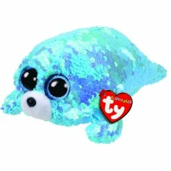 Beanie Boos Ty Beanie Boos Flippables Regular Plush Waves Blue Seal